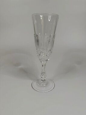 Vintage Royal Crystal Rock Linea Medici Crystal Champagne Glass, 7.25"